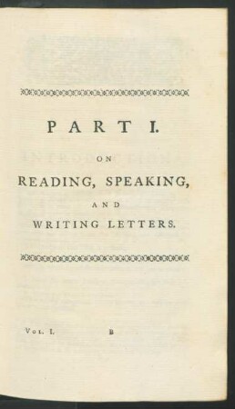 Part. I. On reading, speaking, and writing letters.