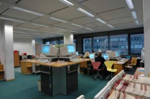 Dresden-Südvorstadt. SLUB, Zweigbibliothek Rechtswissenschaft. Innenaufnahme der Bibliothek