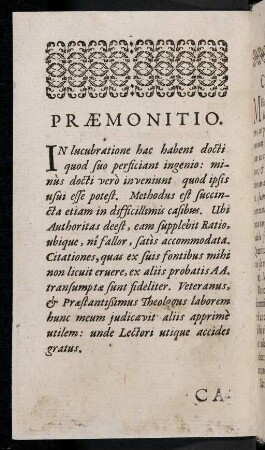 IVv, Praemonitio