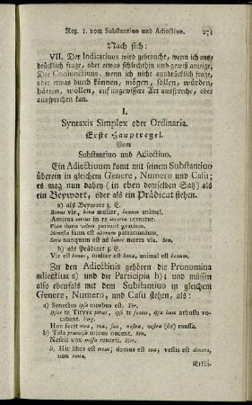 Erste Hauptregel. vom Substantivo und Adiectivo.