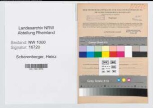 Entnazifizierung Heinz Scherenberger, geb. 16.02.1917 (Zollassistent)