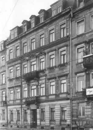 Dresden-Neustadt, Bischofsweg 44. Wohnhaus (um 1895). Straßenansicht