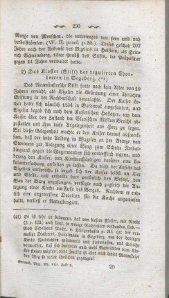 2) Das Kloster (Stift) der regulirten Chorherren in Segeberg.