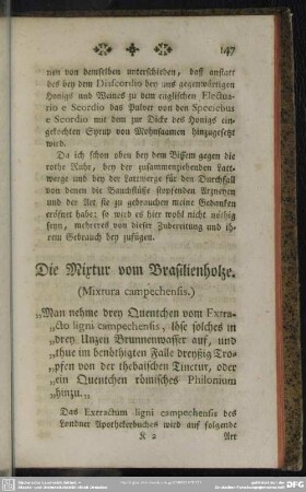 Die Mixtur vom Brasilienholze