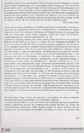 36: [Rezension von: Reinhard Dithmar (Hrsg.), Schule und Unterricht in der Endphase der Weimarer Republik]