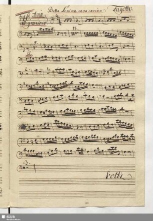 746. Aria: Bella Lenina cara carina / Fischietti, D.