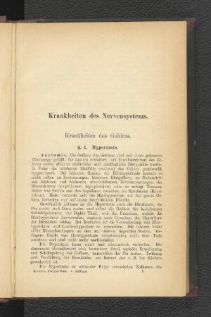 Krankheiten des Nervensystems.