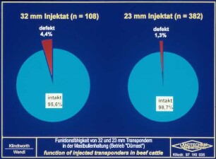 Funktionsfähigkeit von 32 und 23mm Transpondern in der Mastbullenhaltung (Betrieb "Dürnast")