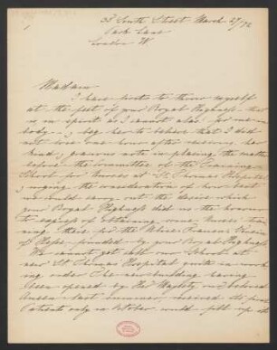 Brief an Alice  und Ludwig  : 27.03.1872