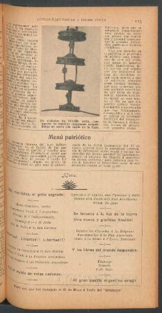 Menú patriótico
