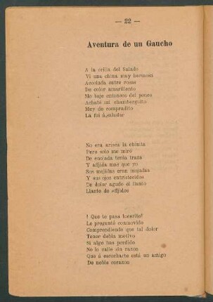 Aventura de un gaucho