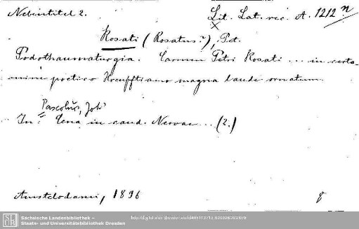 Literatura Latina recentior A 1212.n