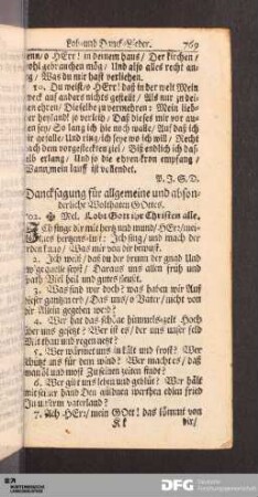 Lob- und Danck-Lieder.