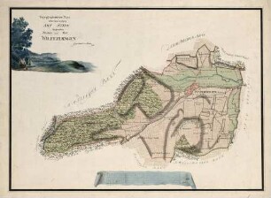 Topographischer Plan über den, in dem Amt Stein liegenden Bann und Ort Wilferdingen