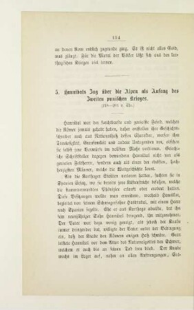 5. Hannibals Zug über die Alpen als Anfang des Zweiten punischen Krieges (218-201 v. Chr.)