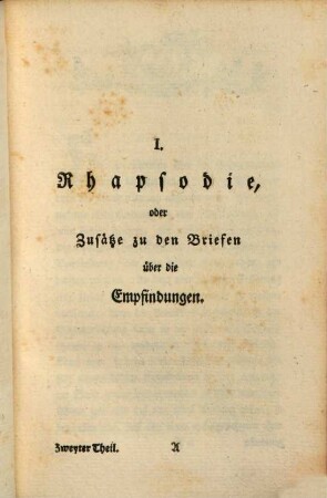 Moses Mendelssohns Philosophische Schriften. Zweyter Theil