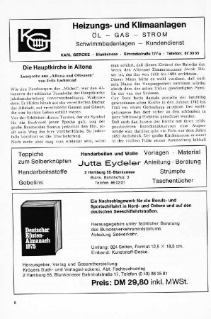 Die Hauptkirche in Altona : Leseprobe aus "Altona und Ottensen" von Fritz Lachmund