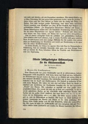 Allerlei selbsgefertigtes Hilfswerkzeug für die Schülerwerkstatt : (Fortsetzung)