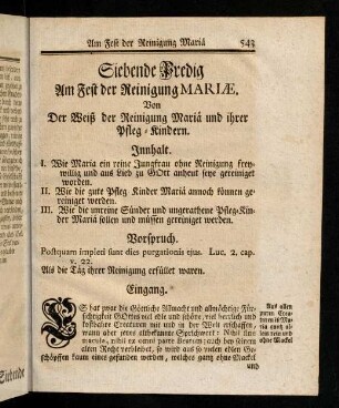 543-545, Innhalt; Vorspruch; Eingang; Vortrag und Abtheilung