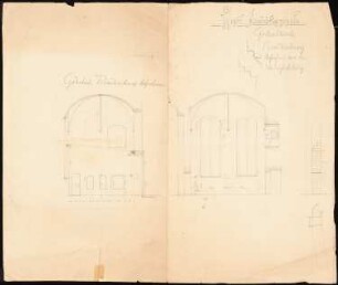 St. Gotthardkirche, Brandenburg/Havel Wiederherstellung: Westliche Südkapelle vor der Wiederherstellung, 2 Innenansichten