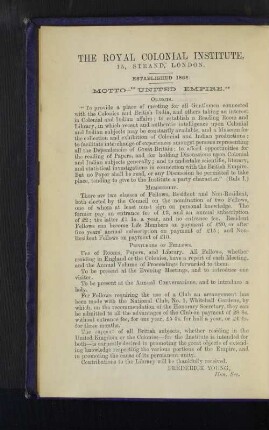 Objects of the Royal Colonial Institute.