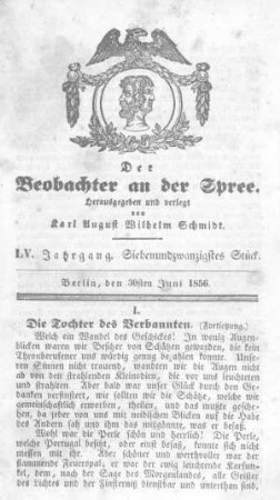 27. Stück, 30. Juni 1856