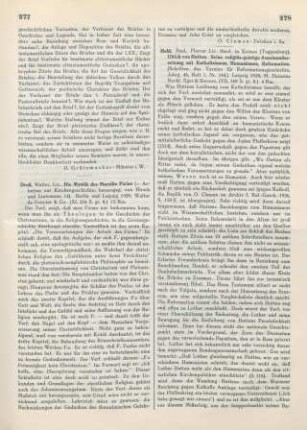 277-278 [Rezension] Dress, Walter, Die Mystik des Marsilio Ficino