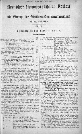 No 18, 22. Mai 1913