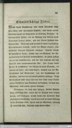 Schwindsüchtige Fieber