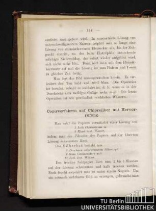 Copirverfahren auf Chlorsilber mit Hervorrufung