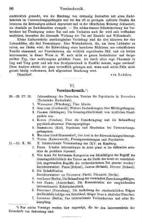 80, VI. Vereinschronik