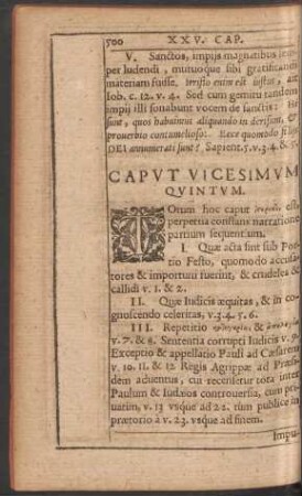 Caput Vicesimum Quintum.