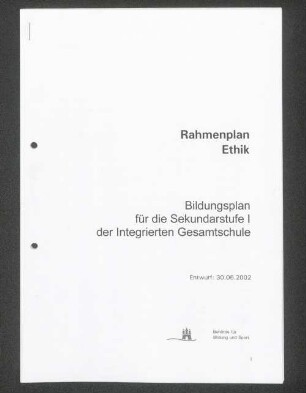 Rahmenplan Ethik