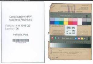 Entnazifizierung Paul Paffrath , geb. 18.06.1905 (Betriebsfuehrer)