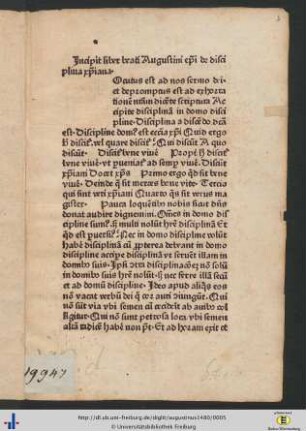 De disciplina christiana.