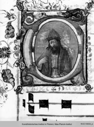 Graduale E : Historisierte Initiale A: Prophet (?)