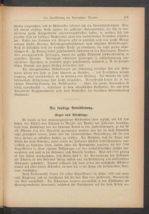 Die farbige Bevölkerung.