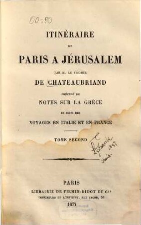 Itinéraire de Paris à Jérusalem, 2