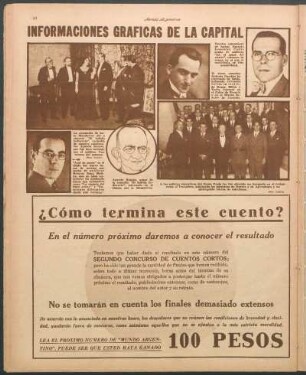Informaciones gráficas de la capital [Fotografías y caricatura]