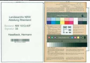 Entnazifizierung Hermann Haselbeck , geb. 17.09.1886 (Steuerbeamter)