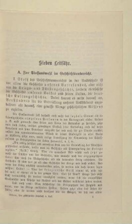 Sieben Leitsätze