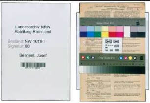 Entnazifizierung Josef Bennent , geb. 11.09.1908 (Bankinspektor)