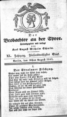 35. Stueck, 30. August 1841