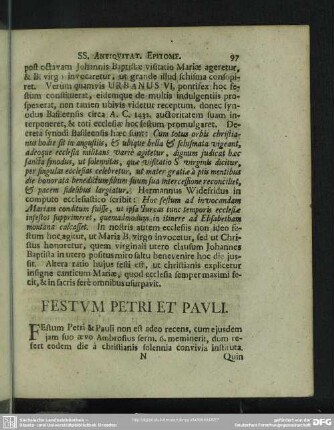 Festum Petri Et Pauli