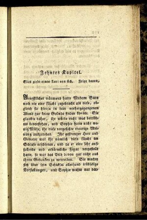 Zehntes Kapitel. Elias giebt einen Laut von sich. Folge davon.