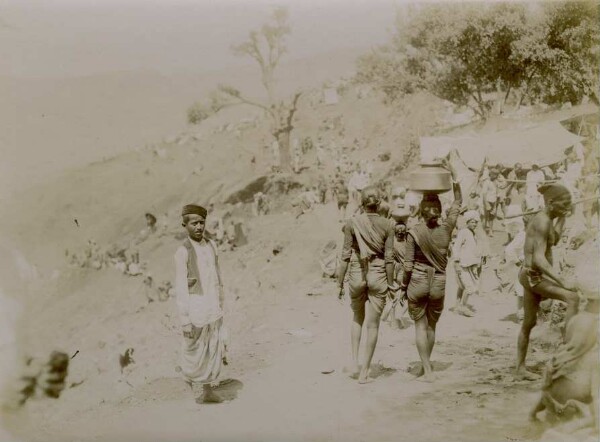 Scène de marché près de Bombay