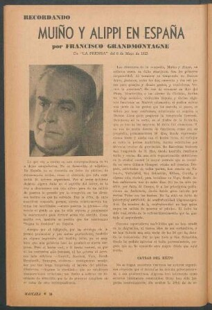 Muiño a Alippi en españa : Recordando