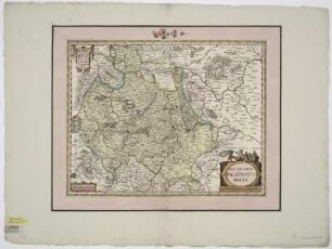 Karte vom Kurfürstentum Pfalz, 1:530 000, Kupferstich, um 1630