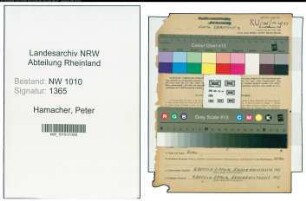 Entnazifizierung Peter Hamacher , geb. 11.12.1902 (Verw.Beamter)
