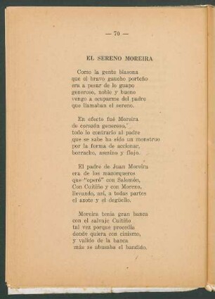 El sereno Moreira